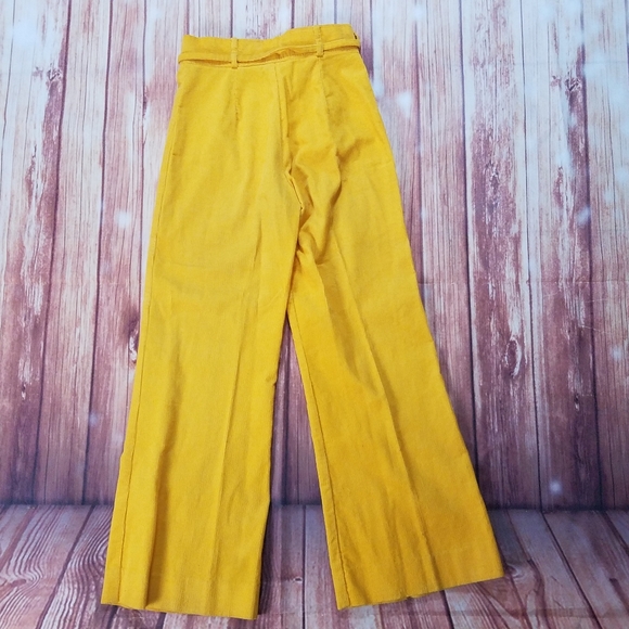 Vintage Glenora Jr's LTD Solid Yellow Pants Set 2 Piece With Button Jacket - Picture 5 of 16